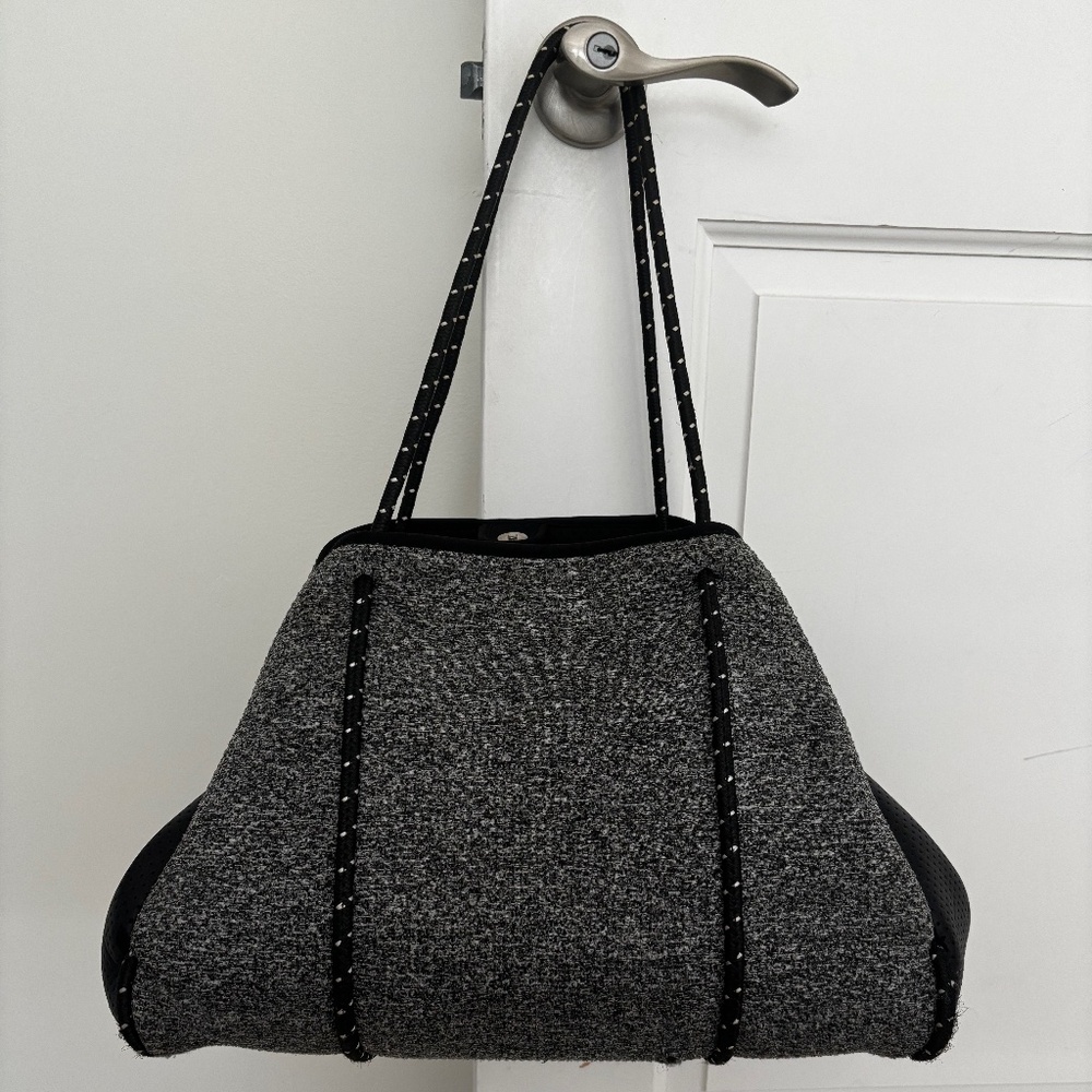 Haute Shore Neoprene Tote Grey and Black